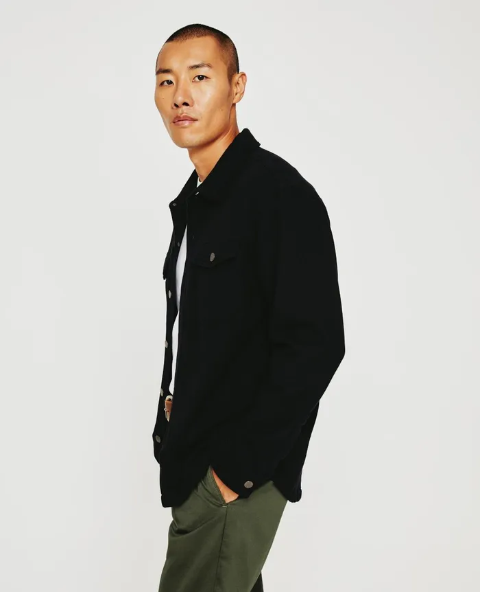 Elias Shirt Jacket True Black Men AG Jeans Shirts Elias Shirt Jacket True Black Men AG Jeans Shirts