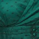 Emerald Clip Dot Shirred Babydoll Dress DressesPlus Unique Vintage Babydoll