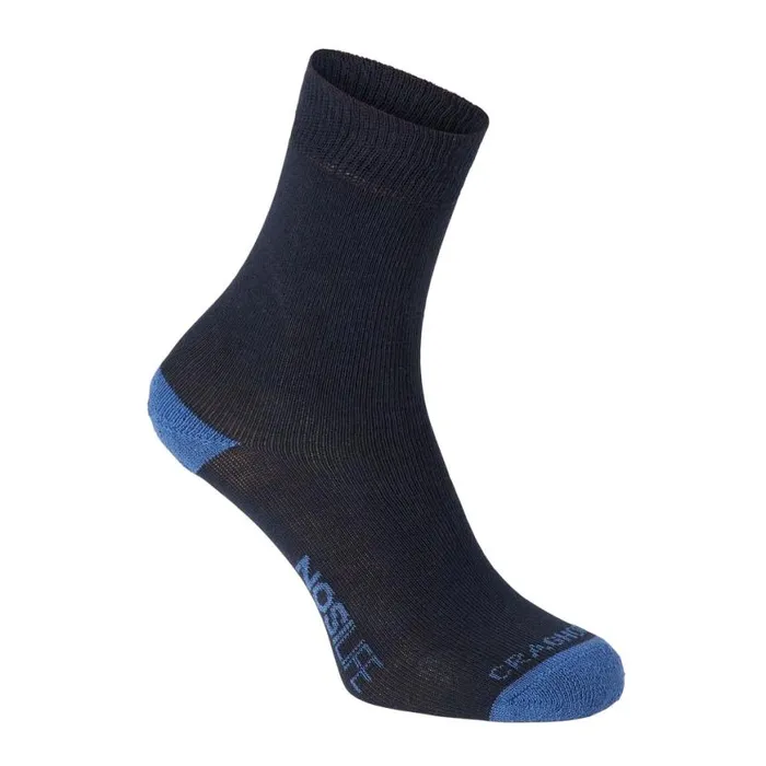 Equipment Socks Craghoppers NosiLife Travel Twin Pack Socks Dark Navy Soft Denim