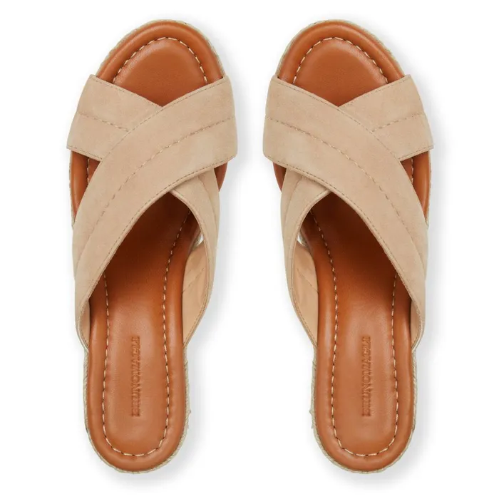 EVA Wedge Heel SAND SUEDE Women Bruno Magli Sandals and Slides