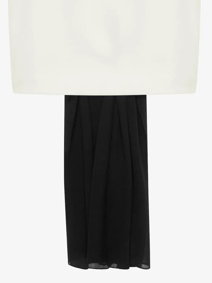 Evening Bustier Draped Dress In Crepe With Silk Train Ivory Women Givenchy Dresses