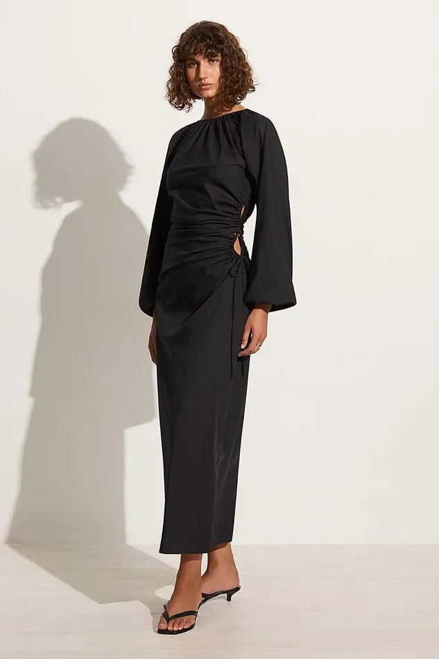 Faithfull The Brand Dresses De Deus Midi Dress Black 8211 Final Sale 8211 Women