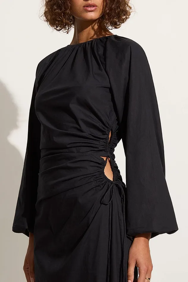 Faithfull The Brand Dresses De Deus Midi Dress Black 8211 Final Sale 8211 Women Faithfull The Brand Dresses De Deus Midi Dress Black 8211 Final Sale 8211 Women