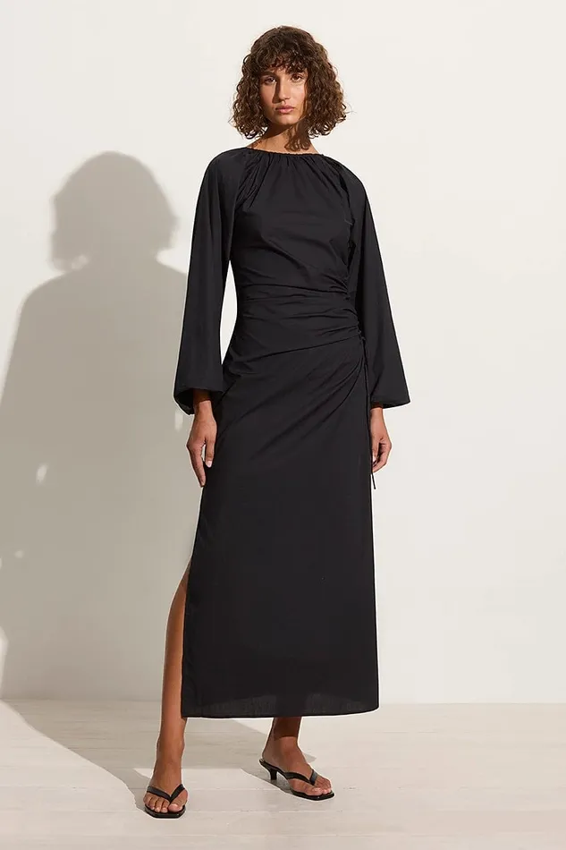 Faithfull The Brand Dresses De Deus Midi Dress Black 8211 Final Sale 8211 Women Faithfull The Brand Dresses De Deus Midi Dress Black 8211 Final Sale 8211 Women