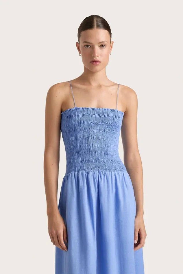 Faithfull The Brand Dresses Geriba Midi Dress Mid Blue 8211 Women Faithfull The Brand Dresses Geriba Midi Dress Mid Blue 8211 Women