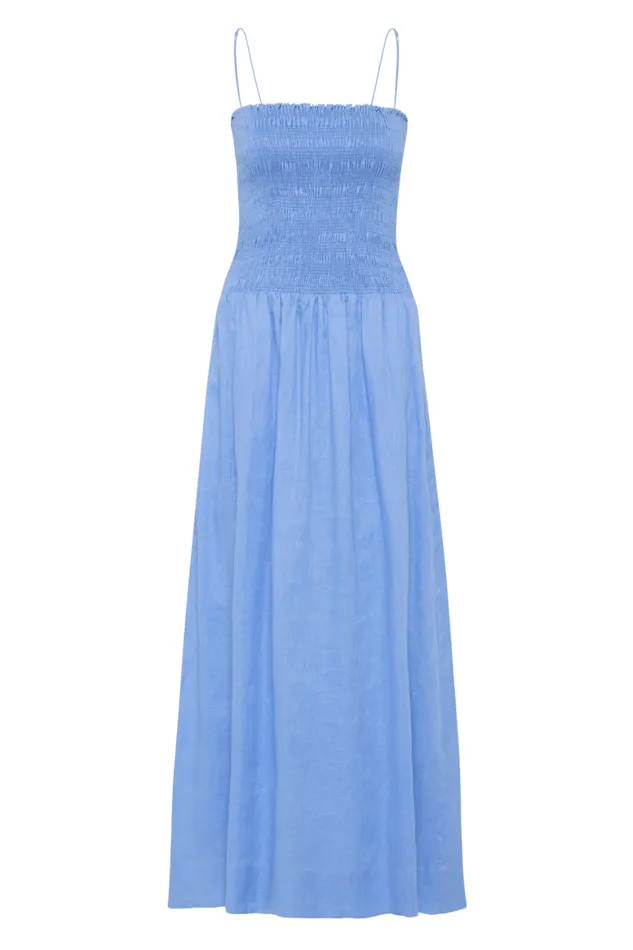 Faithfull The Brand Dresses Geriba Midi Dress Mid Blue 8211 Women Faithfull The Brand Dresses Geriba Midi Dress Mid Blue 8211 Women