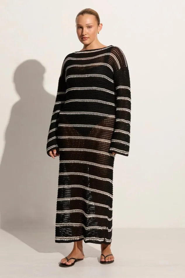 Faithfull The Brand Dresses Jesolo Crochet Dress BlackOff White 8211 Women Faithfull The Brand Dresses Jesolo Crochet Dress BlackOff White 8211 Women