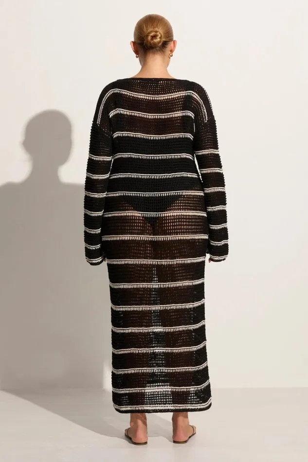 Faithfull The Brand Dresses Jesolo Crochet Dress BlackOff White 8211 Women Faithfull The Brand Dresses Jesolo Crochet Dress BlackOff White 8211 Women