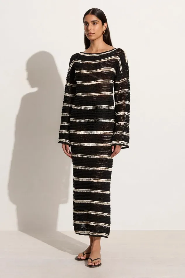 Faithfull The Brand Dresses Jesolo Crochet Dress BlackOff White 8211 Women Faithfull The Brand Dresses Jesolo Crochet Dress BlackOff White 8211 Women