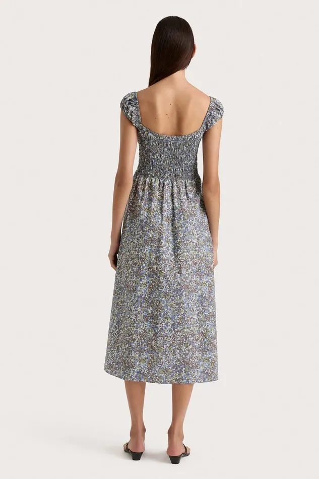 Faithfull The Brand Dresses Lene Midi Dress Meander Blue 8211 Women Faithfull The Brand Dresses Lene Midi Dress Meander Blue 8211 Women