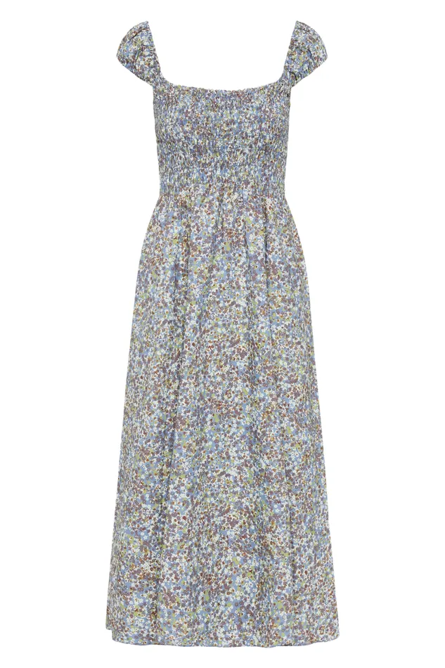 Faithfull The Brand Dresses Lene Midi Dress Meander Blue 8211 Women Faithfull The Brand Dresses Lene Midi Dress Meander Blue 8211 Women