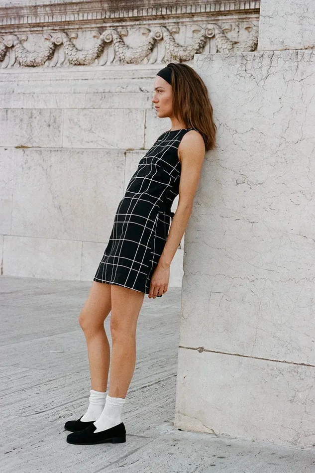 Faithfull The Brand Dresses Lui Mini Dress Letizia Check Black 8211 Women Faithfull The Brand Dresses Lui Mini Dress Letizia Check Black 8211 Women