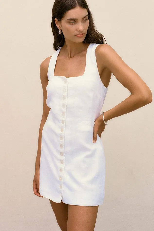 Faithfull The Brand Dresses Marinia Mini Dress White 8211 Women Faithfull The Brand Dresses Marinia Mini Dress White 8211 Women