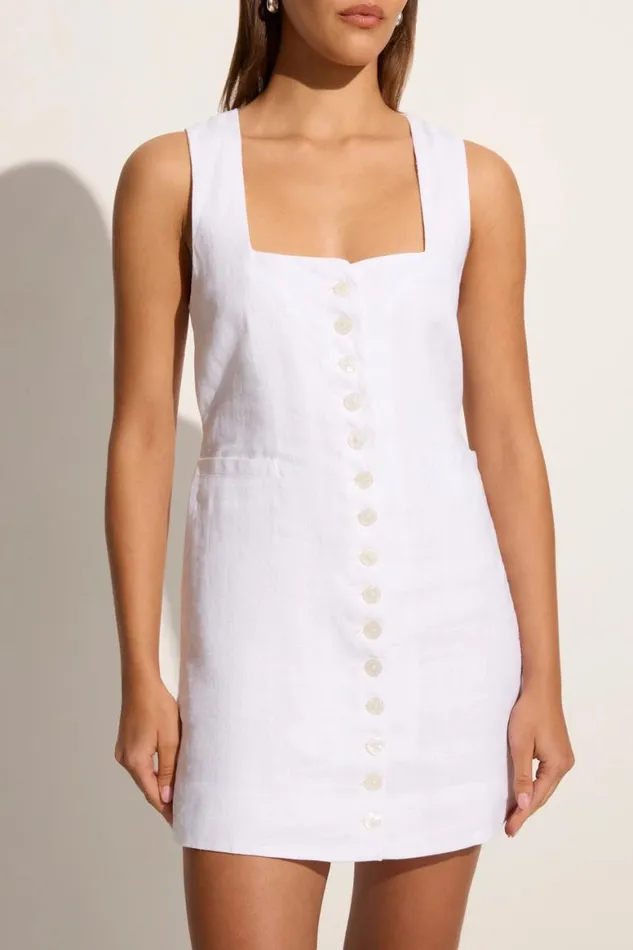 Faithfull The Brand Dresses Marinia Mini Dress White 8211 Women Faithfull The Brand Dresses Marinia Mini Dress White 8211 Women