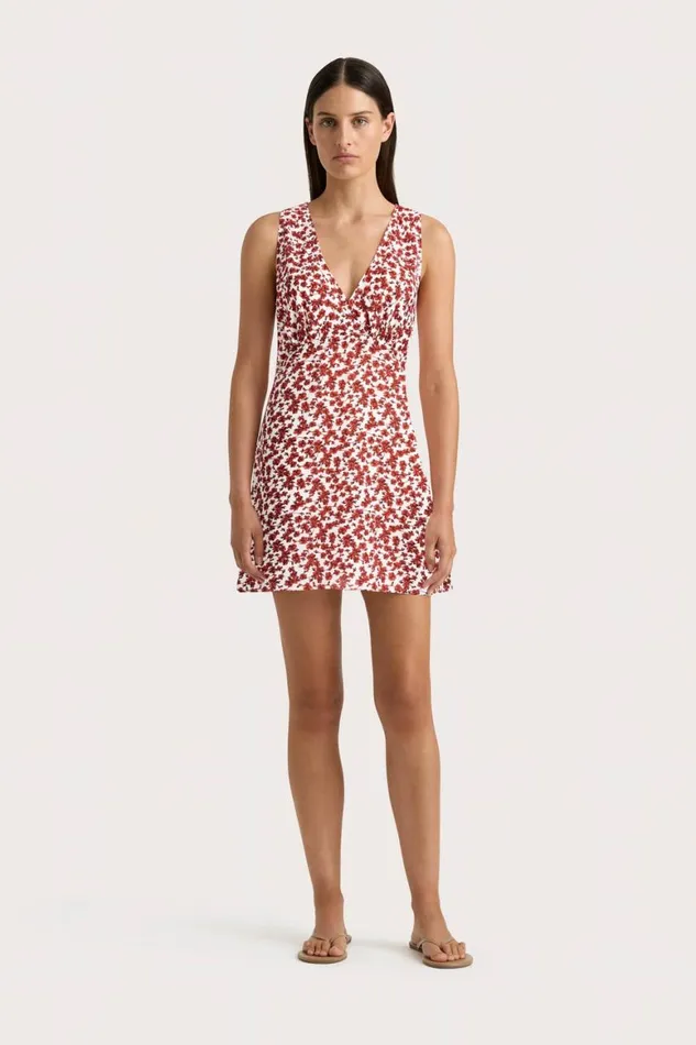 Faithfull The Brand Dresses Penne Mini Dress Leilani Red 8211 Women