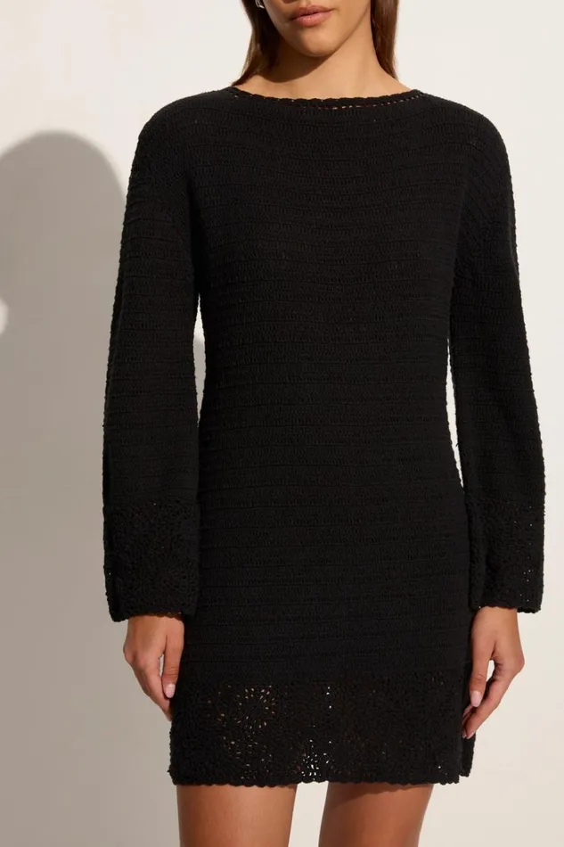 Faithfull The Brand Dresses Ruia Handmade Crochet Dress Black 8211 Final Sale 8211 Women Faithfull The Brand Dresses Ruia Handmade Crochet Dress Black 8211 Final Sale 8211 Women