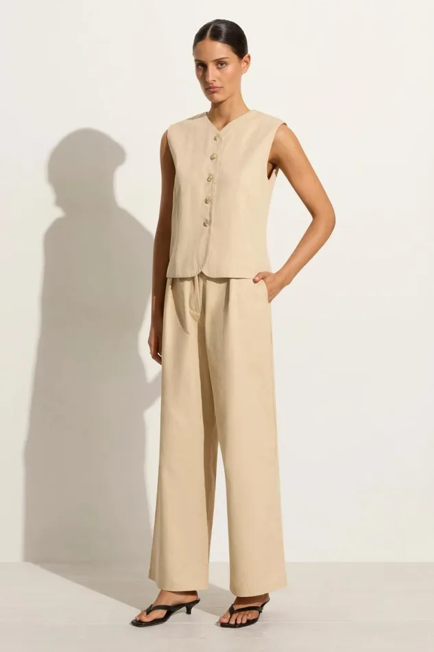 Faithfull The Brand Pants Udine Pant Bleached Sand 8211 Final Sale 8211 Women Faithfull The Brand Pants Udine Pant Bleached Sand 8211 Final Sale 8211 Women