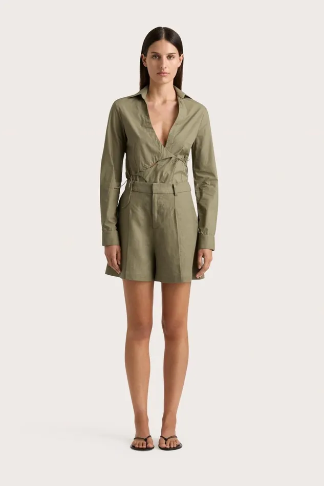 Faithfull The Brand Skirts and Shorts Antibes Short Khaki 8211 Women