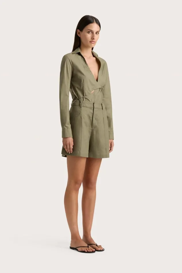 Faithfull The Brand Skirts and Shorts Antibes Short Khaki 8211 Women Faithfull The Brand Skirts and Shorts Antibes Short Khaki 8211 Women