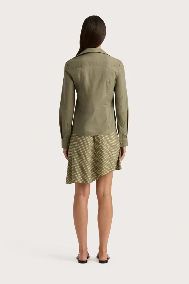 Faithfull The Brand Skirts and Shorts Emalee Mini Skirt Oliander Khaki 8211 Women Faithfull The Brand Skirts and Shorts Emalee Mini Skirt Oliander Khaki 8211 Women