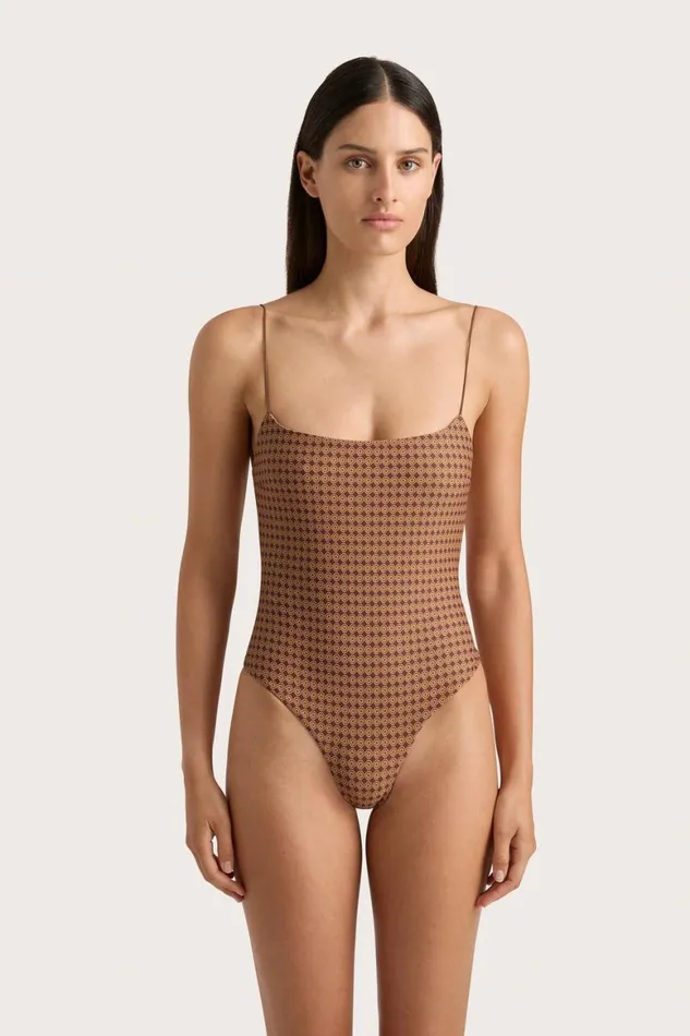Faithfull The Brand Swim Elea One Piece Oliander Cocoa 8211 Women