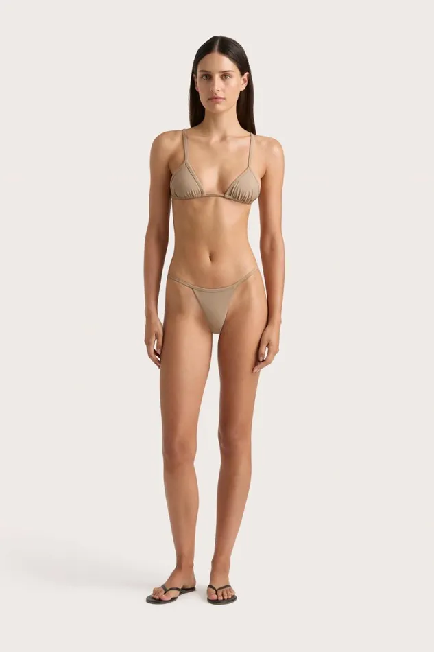 Faithfull The Brand Swim Manon Bikini Bottom Taupe 8211 Women