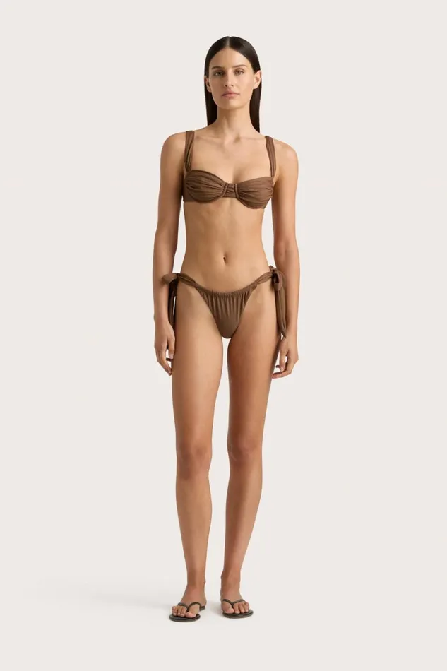 Faithfull The Brand Swim Sol Bikini Top Cocoa 8211 Women