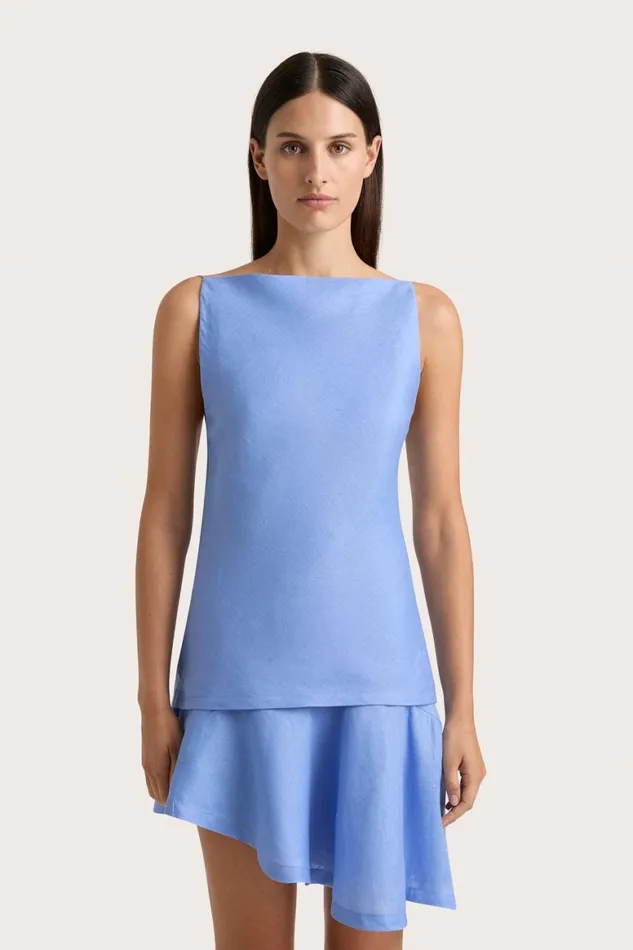 Faithfull The Brand Tops Antibes Top Mid Blue 8211 Women Faithfull The Brand Tops Antibes Top Mid Blue 8211 Women