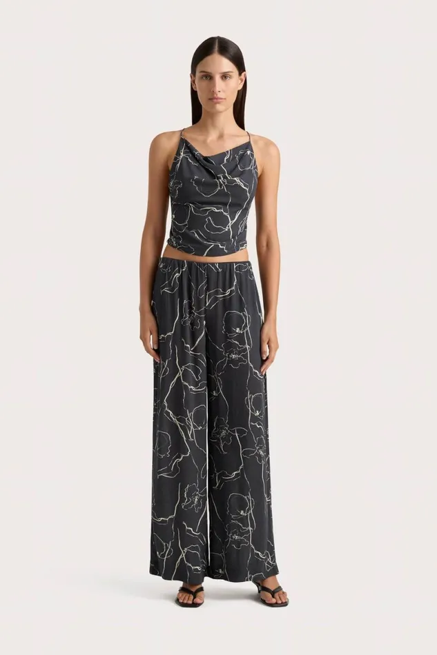 Faithfull The Brand Tops Aurelie Top Calla Charred Navy 8211 Women