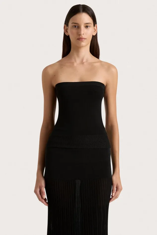 Faithfull The Brand Tops Citara Strapless Top Black 8211 Women Faithfull The Brand Tops Citara Strapless Top Black 8211 Women