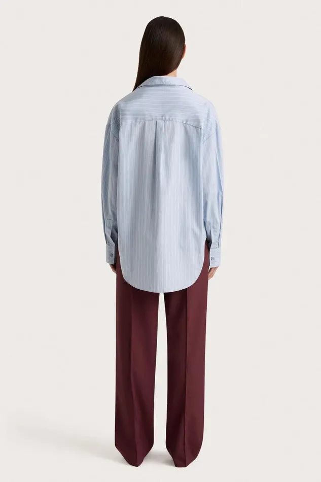 Faithfull The Brand Tops Freja Shirt Blue Pinstripe 8211 Women Faithfull The Brand Tops Freja Shirt Blue Pinstripe 8211 Women