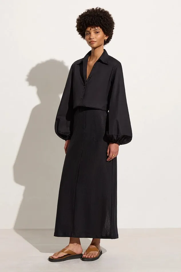 Faithfull The Brand Tops Managua Shirt Black 8211 Final Sale 8211 Women Faithfull The Brand Tops Managua Shirt Black 8211 Final Sale 8211 Women
