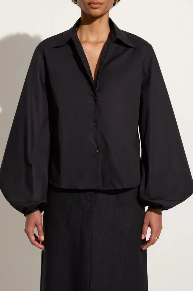 Faithfull The Brand Tops Managua Shirt Black 8211 Final Sale 8211 Women Faithfull The Brand Tops Managua Shirt Black 8211 Final Sale 8211 Women
