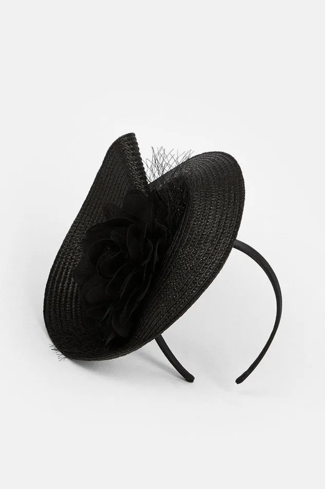 Fascinators Women Karen Millen Asymmetric Flower and Feather Fascinator
