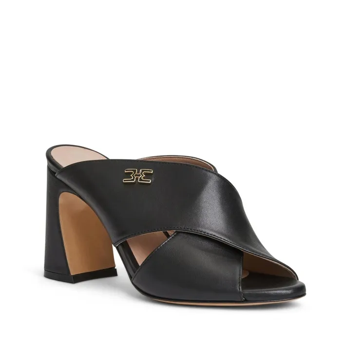 FATIMA Cross Band Heel BLACK Women Bruno Magli Sandals and Slides