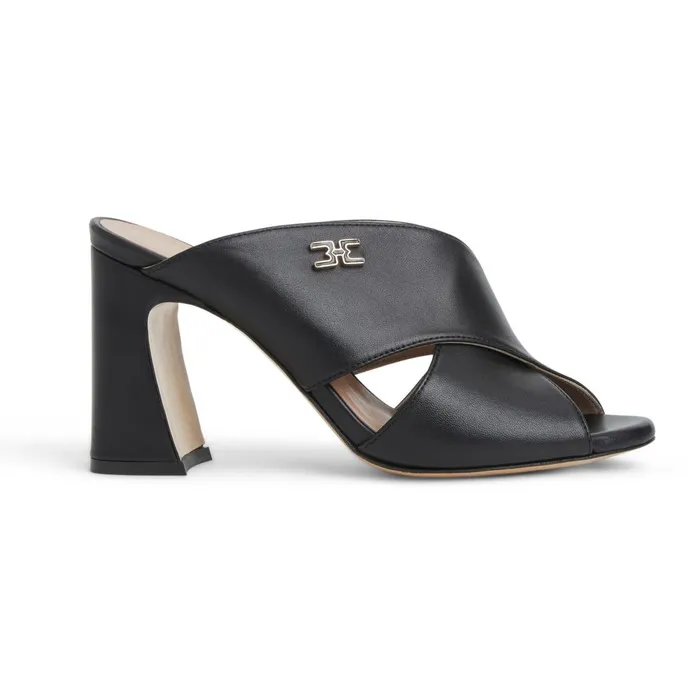 FATIMA Cross Band Heel BLACK Women Bruno Magli Sandals and Slides