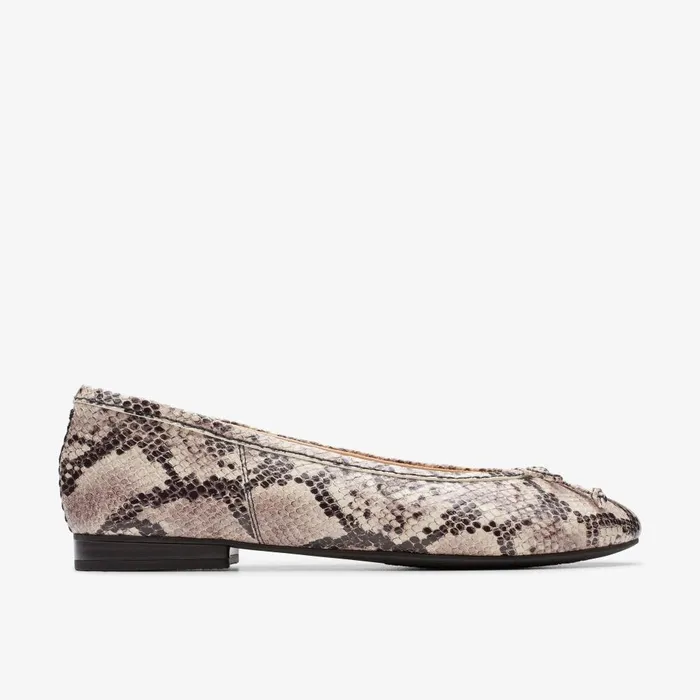 Fawna Lily Snake Print Women Clarks Flats