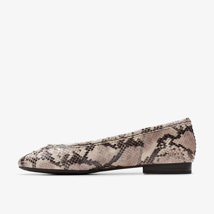 Fawna Lily Snake Print Women Clarks Flats