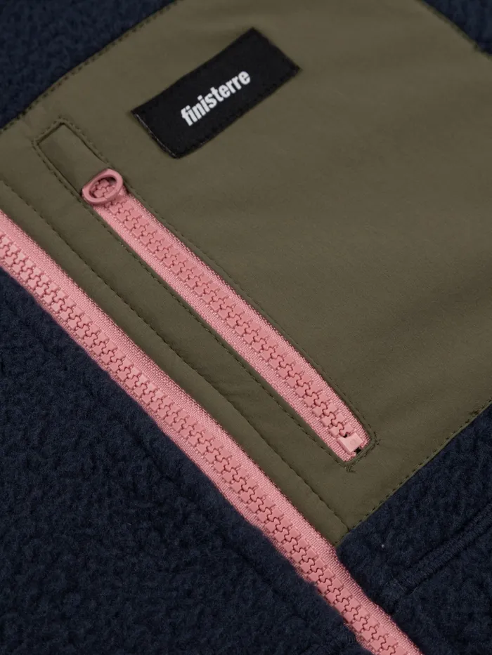 Finisterre Fleece Women Bolster Fleece Vest Navyolive