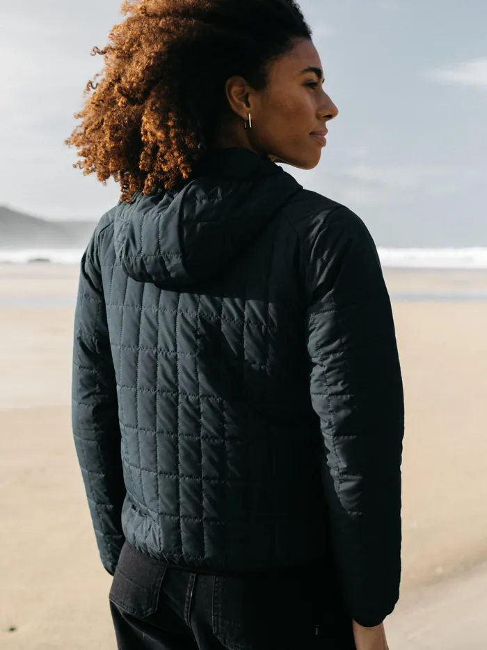 Finisterre Jackets and Coats Women Firecrest Hooded Jacket Black