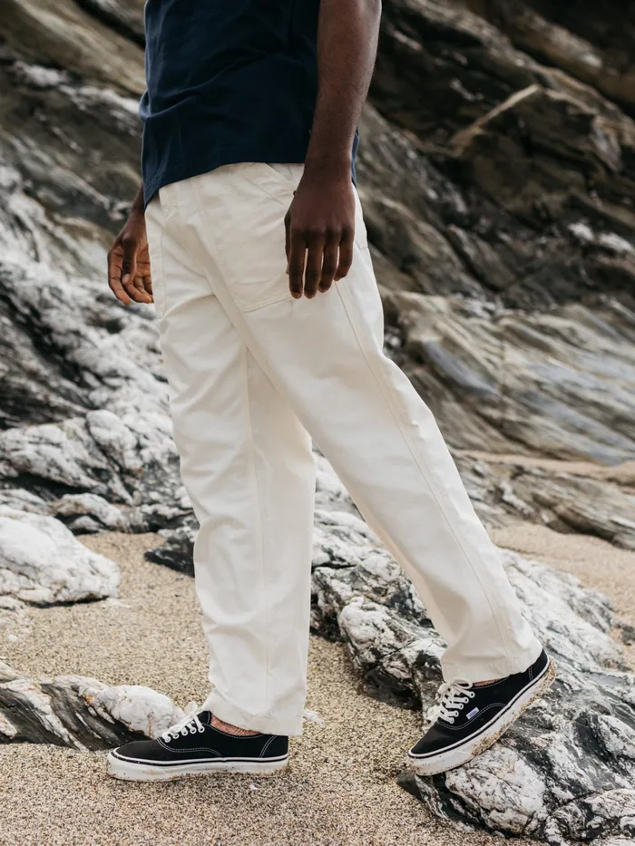 Finisterre Pants Men Basset Pant Ecru