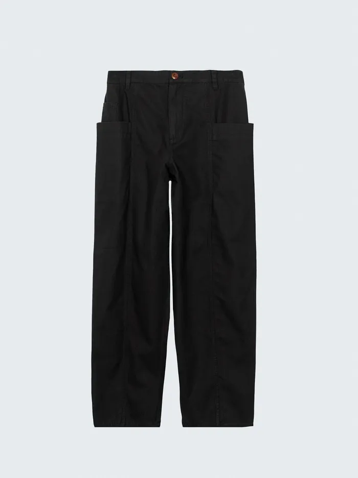Finisterre Pants Women Croft Workwear Balloon Pant Black