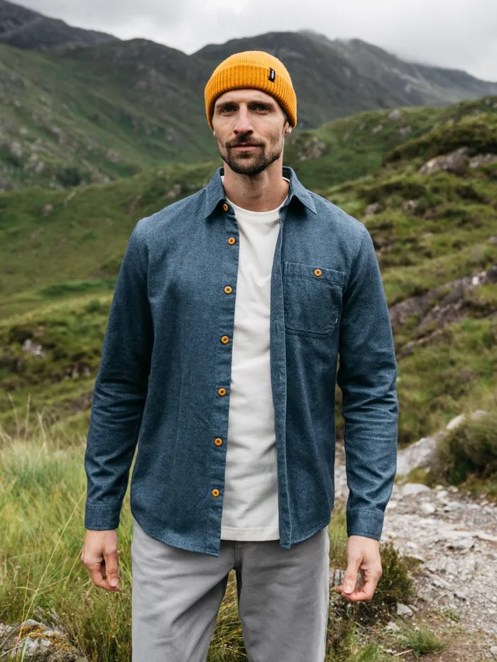 Finisterre Shirts Men Gylly Shirt Ocean Dobby