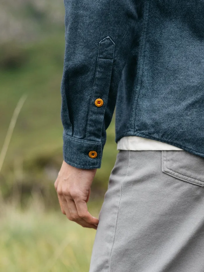 Finisterre Shirts Men Gylly Shirt Ocean Dobby