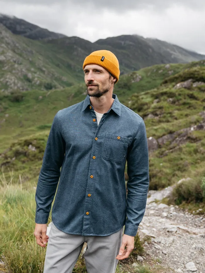 Finisterre Shirts Men Gylly Shirt Ocean Dobby