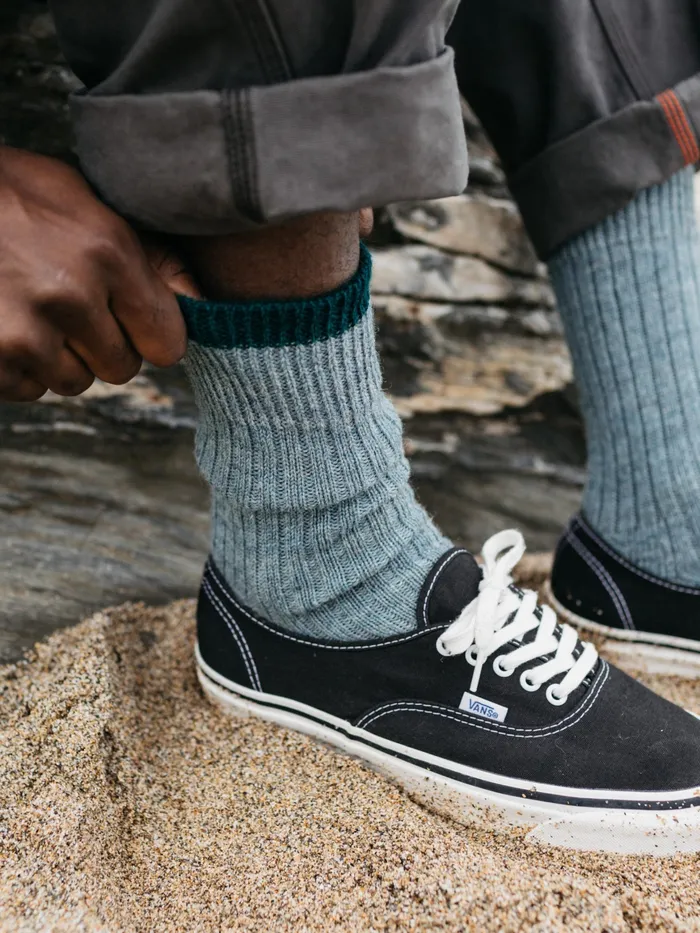 Finisterre Socks MenWomen Bosun Sock Blue Hazepine Shadow