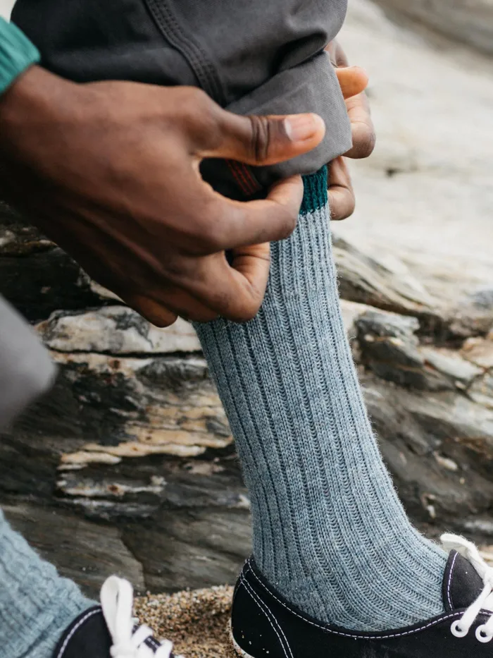 Finisterre Socks MenWomen Bosun Sock Blue Hazepine Shadow