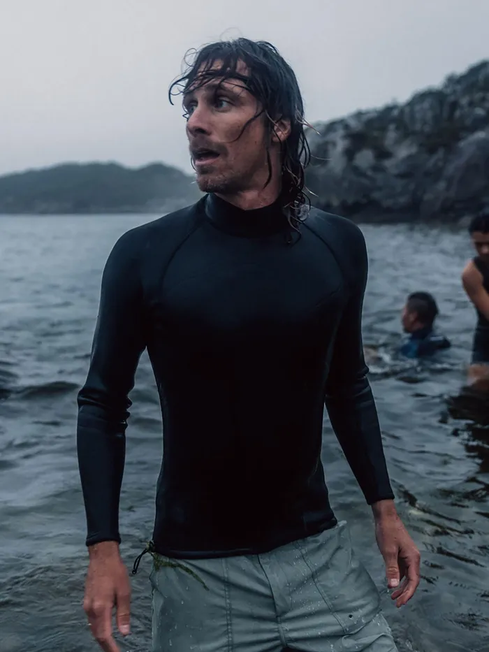 Finisterre Swim Shorts and Board Shorts Men Nieuwland 2mm Yulex Long Sleeve Top Black Finisterre Swim Shorts and Board Shorts Men Nieuwland 2mm Yulex Long Sleeve Top Black