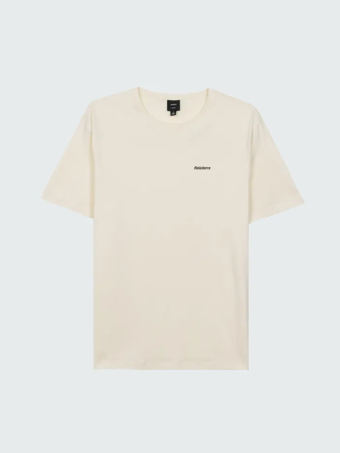 Finisterre TShirts Men Harlyn Logo TShirt Ecru
