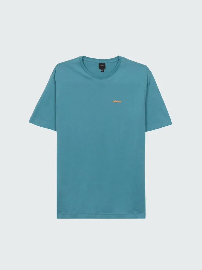 Finisterre TShirts Men Harlyn Logo TShirt Ocean Storm